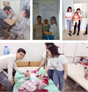 Sinh viên tham gia tình nguyện hỗ trợ bệnh nhân phẫu thuật dị tật bẩm sinh